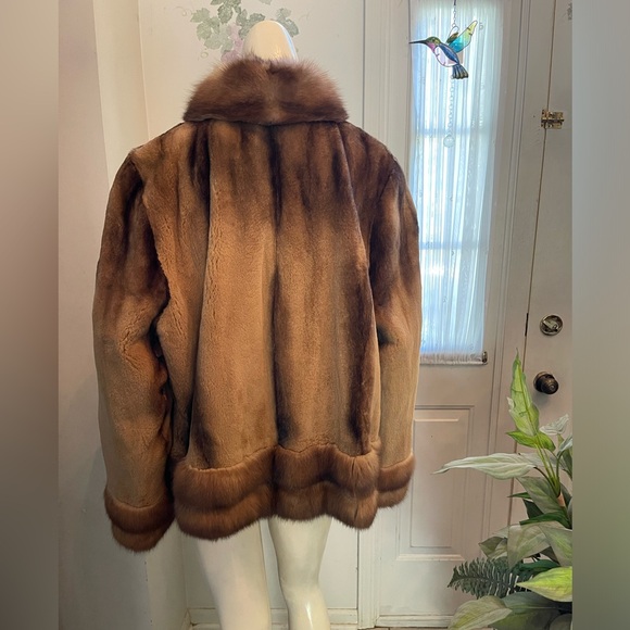 Russian Sable Sheared Mink Fur Jacket NWT - Picture 5 of 13
